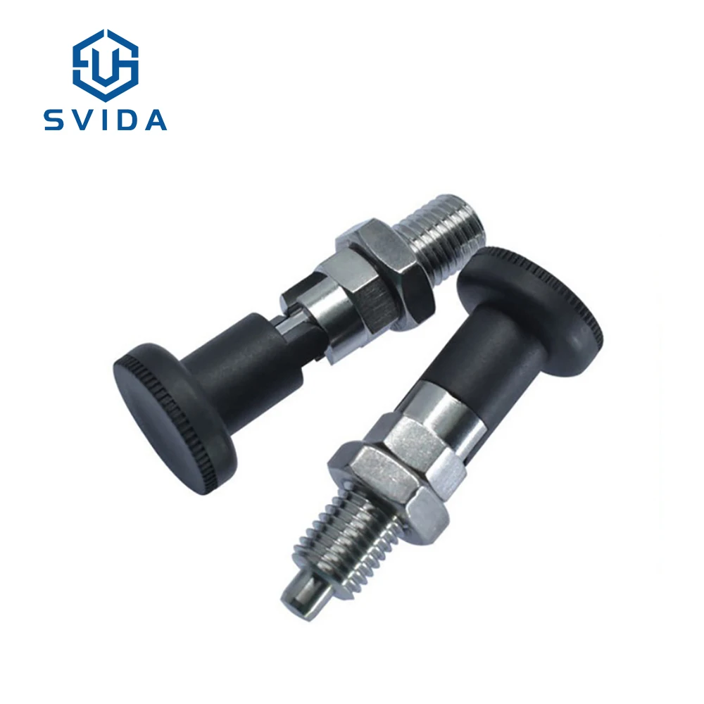 GN617.1 Stainless Steel Self Locking Rest Type Indexing Plunger With Black Head