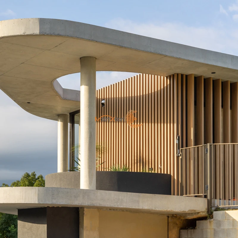 Aluminum Timber Look Batten Cladding House Facade outdoor exterior wall cladding