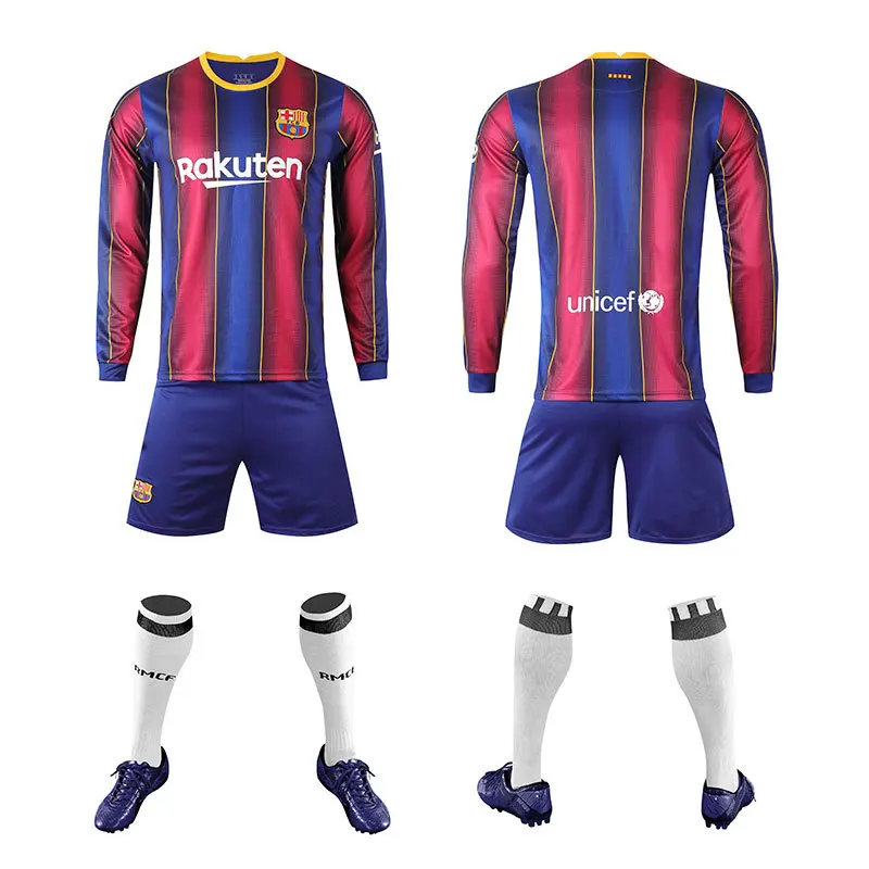 Wholesale 100% Polyester Cheap Football Jerseys Kits Custom Mens soccer team uniform Set With Logo