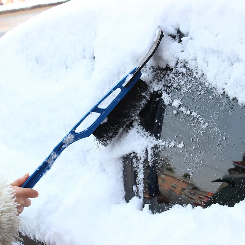  Dropshipping 2 in 1 Ice Scraper with Brush For Car Windshield Snow Remove Frost Broom