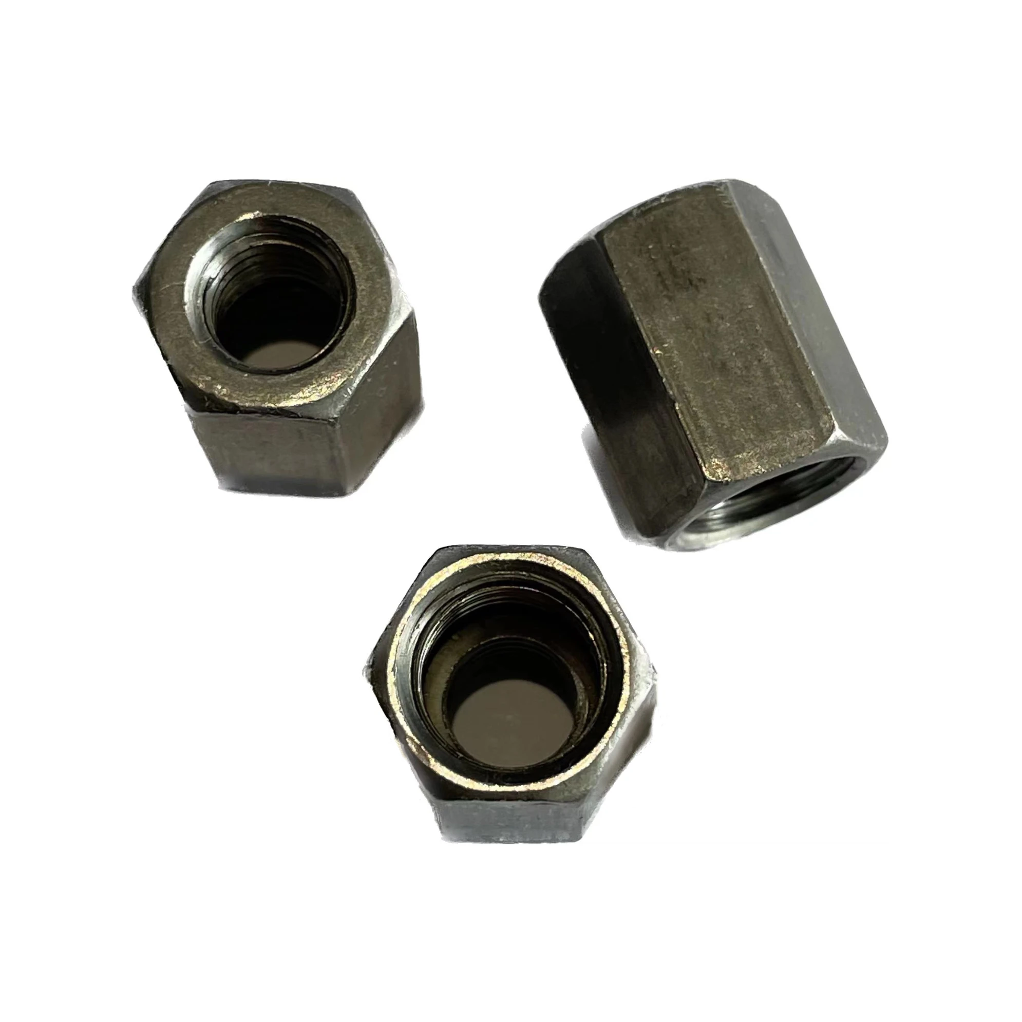 Long hexagon nut M6 M8 M10 M12 M16 steel hex coupling nut internal thread Extension nut