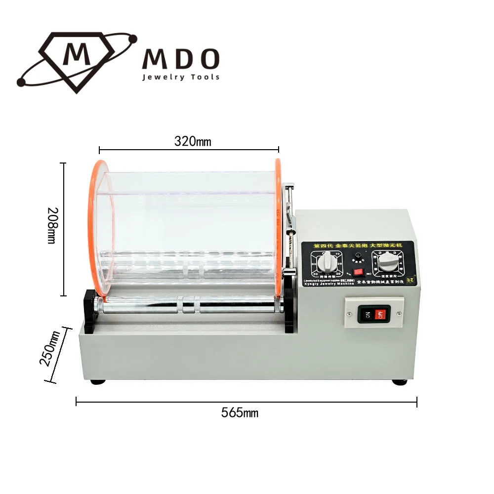 KT-1320 Jewelry Polisher 16kg Capacity Mini Machine With Timer Jewelry Finisher Rotary Tumbler Polish Machine For Jewelry Stone