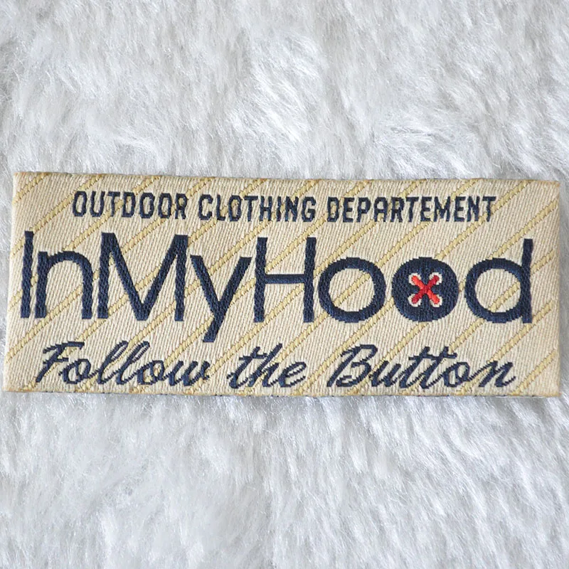 
casual woven sewn in garment neck labels for clothing 