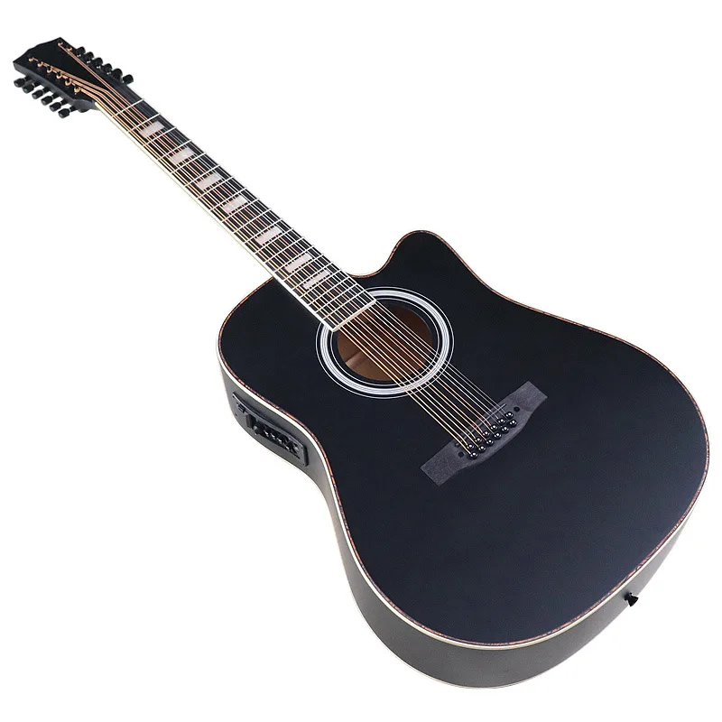 Factory wholesale price  music 41 inch acoustic guitar 12 string acoustic guitarra spruce top sapele back