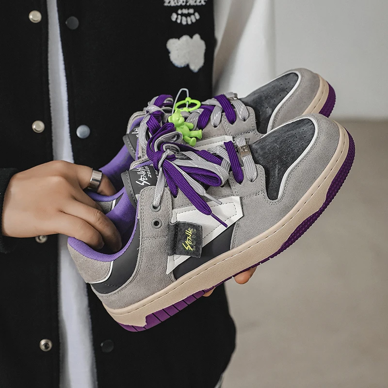 High quality brand custom sports shoes men skateboard sneakers KC rubber designer sports low top sports shoes