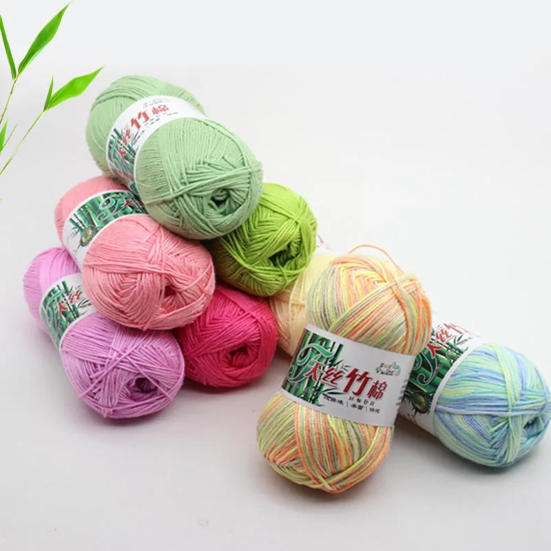 
OEM Hot Sale Bamboo Cotton Yarn for Knitting Crochet Baby Hand Knitting Yarn bamboo cotton yarn 