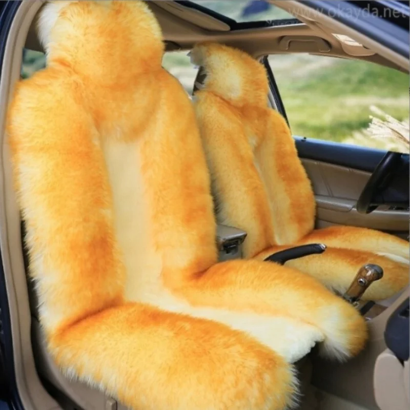 Mazda 3 car seat cover sheepskin long wool luxury warm anti-slip car capes