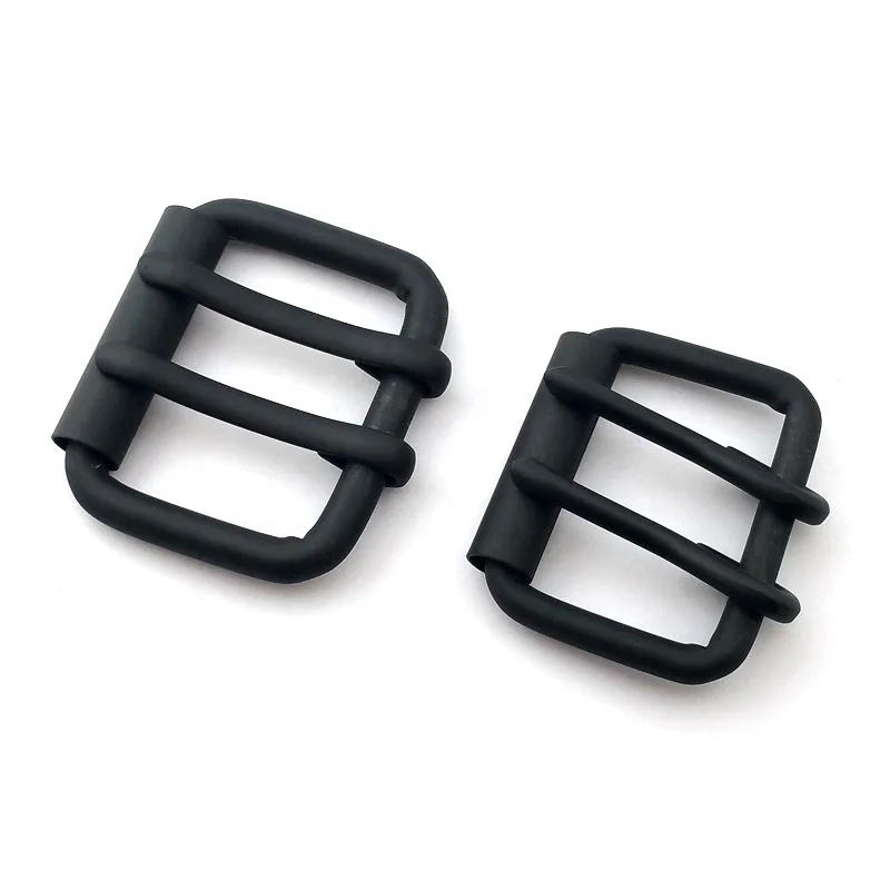Carosung Custom Matte Black Iron Roller Pin Buckles 35mm 40mm Fashion Classic Pin Buckles