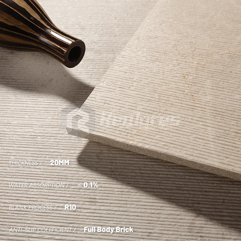 External Mystic Beige Porcelain Tiles 2 cm Thickness Antique Outdoor Modern Patio Tile