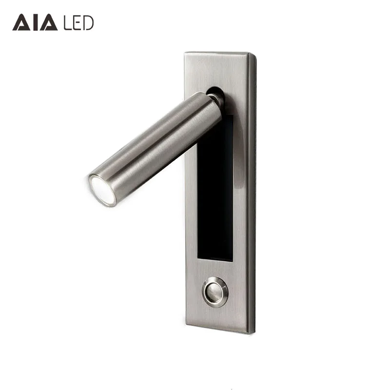 Adjustable headboard wall lamp led bed wall reading lamps energy saving bedside wall lights 3W for dormitory for hotel villa