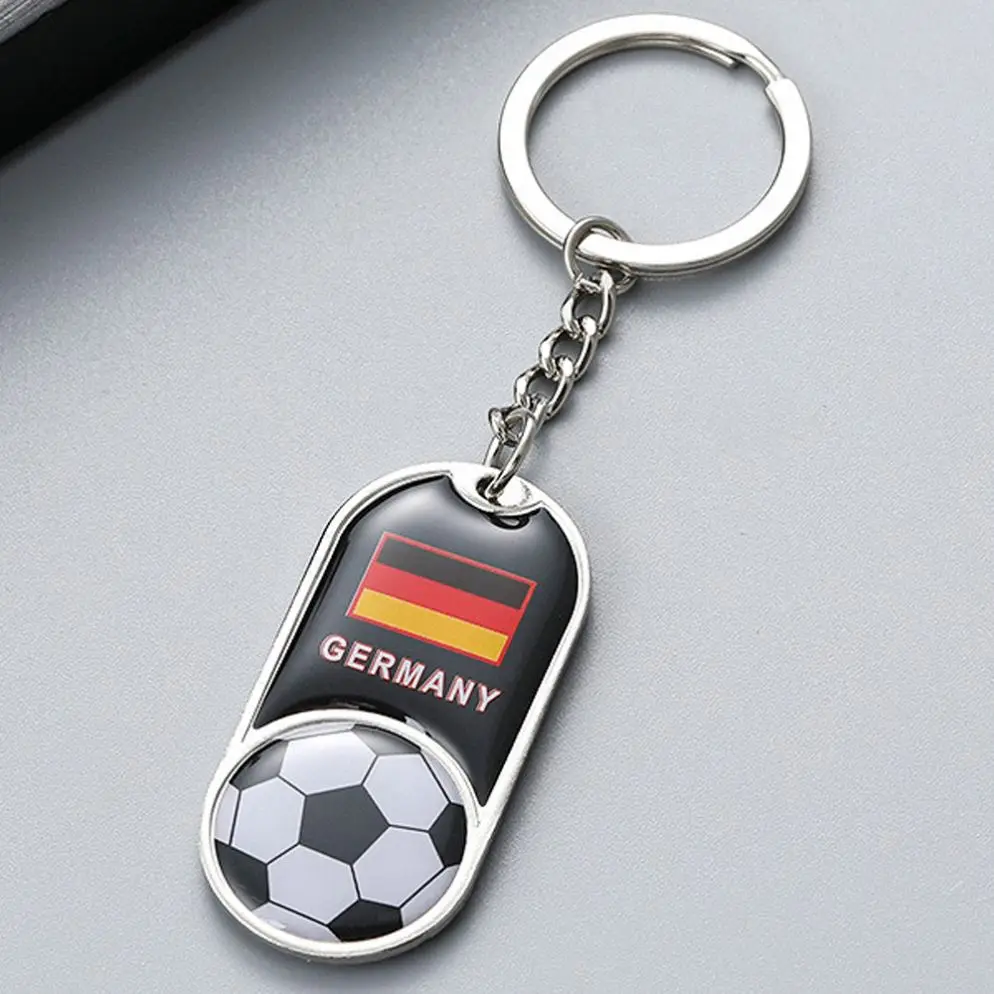 2022 Wholesale Customized Souvenir National Team Qatar Soccer Fans Epoxy Printing Metal Key chain