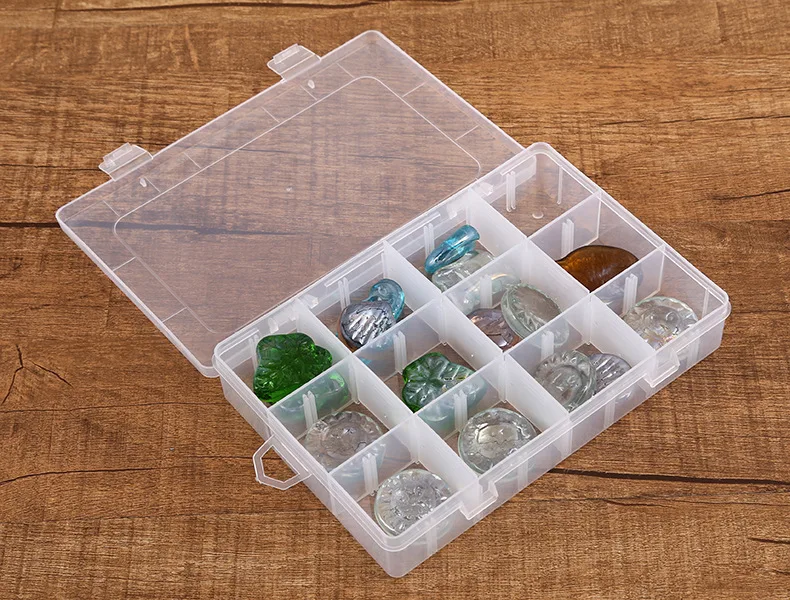 12Pcs bead storage box plastic storage box with lid organizer storage boxes
