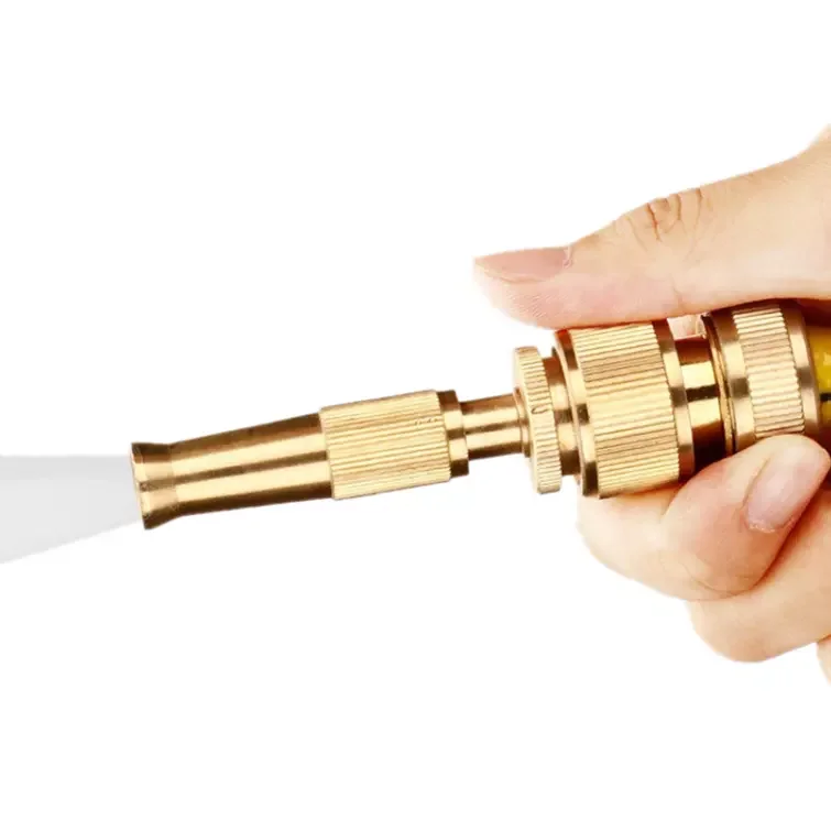 High Pressure Brass Adjustable Rotating Nozzle Water Spray Gun Head Garden Water Hose Nozzle For Car Washing