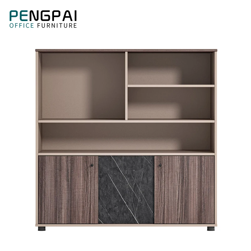 Customized environmental wooden mdf modular office filing storage cabinet