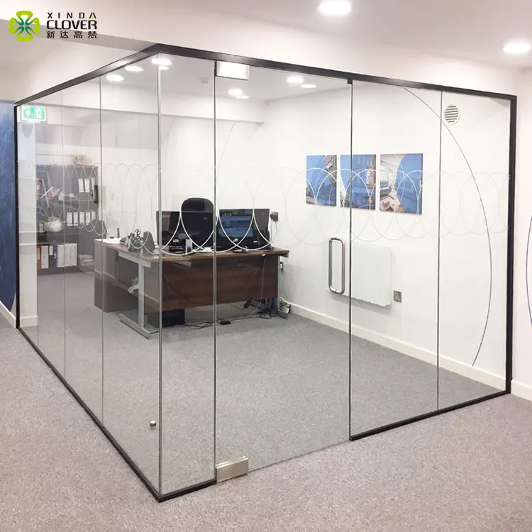 Demountable aluminium profile office glass walls partitions