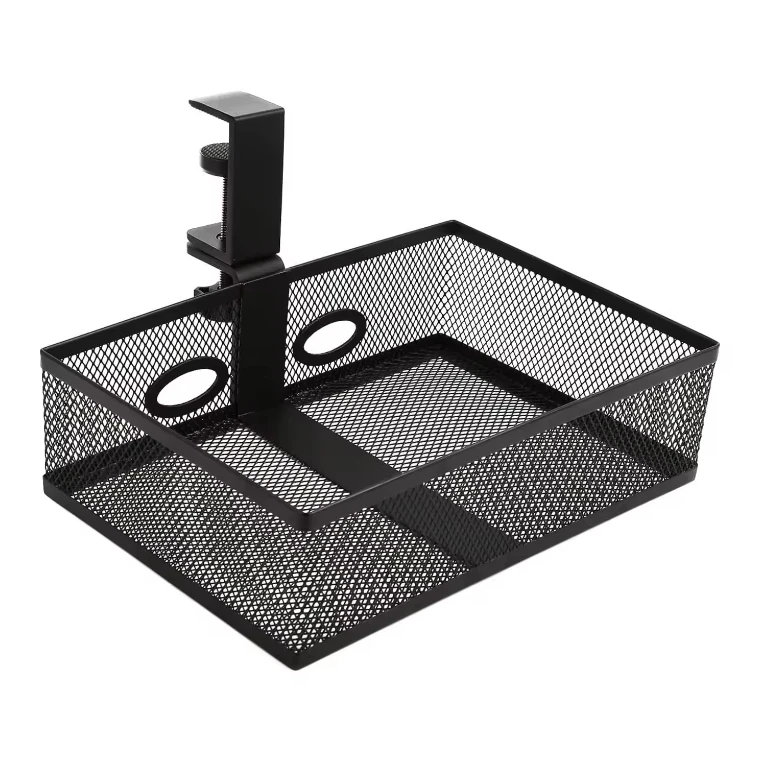 Офисный домашний стол, стол, металлическая сетка, вращающийся на 360 градусов, подставка под ящик для стола, зажим, органайзер для стола, металлический поворотный поднос