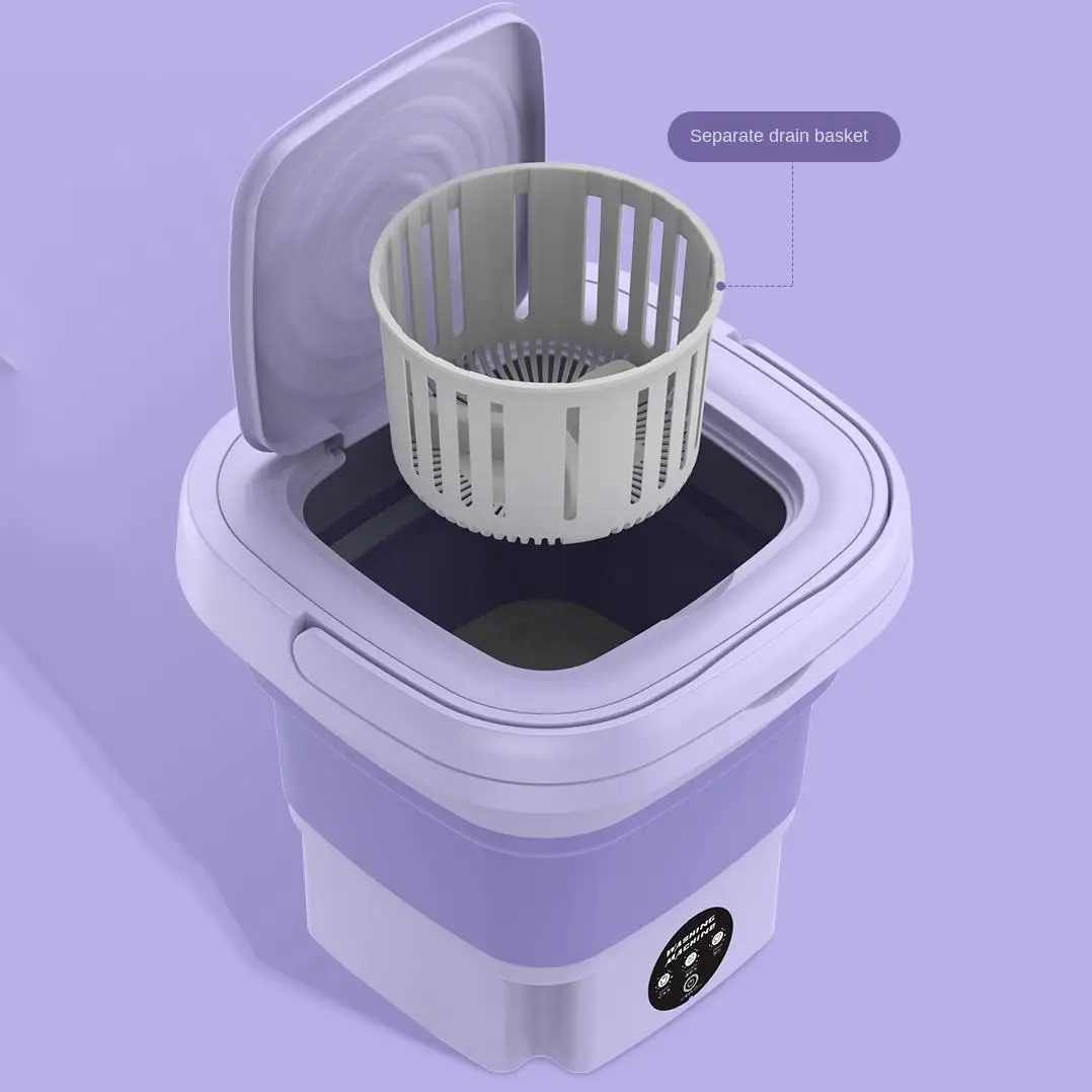Automatic Folding Washing Machine Colorful Portable Washing Machine With Dryer For Home Used