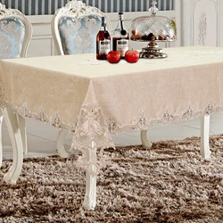 New Design Festival Fibre Table Cover embroidered Lace New Design Table Cloth