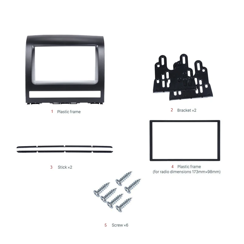Interior 2 din car radio frame Stereo Fascia Panel for FIAT Albea/Siena/Palio/Perla/ Idea/Strada