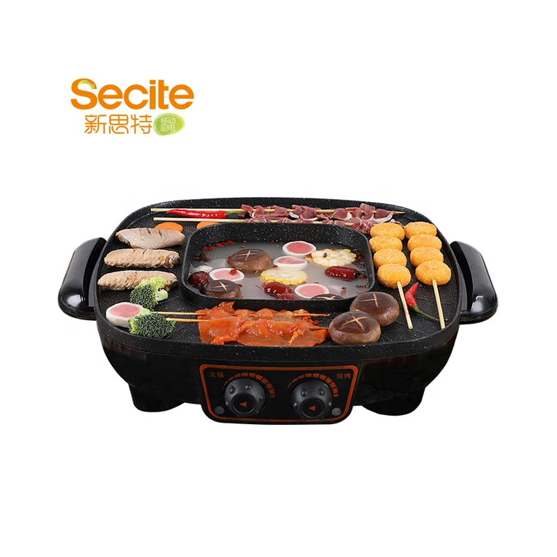 Заводская квадратная черная антипригарная многофункциональная электрическая противень для кипячения