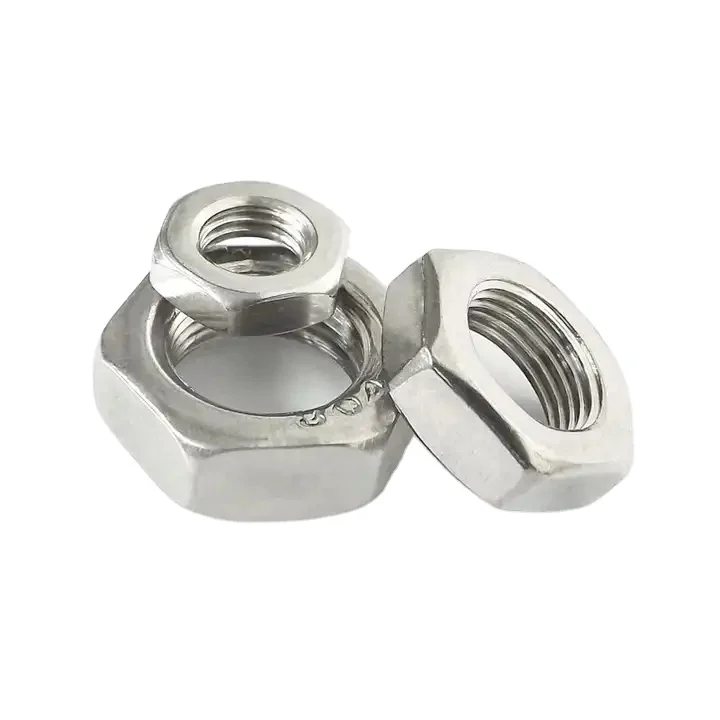 High Quality Custom Factory Metric Fine Pitch Thread Nickel Alloy DIN439-2 M5 Hexagon Thin Nuts