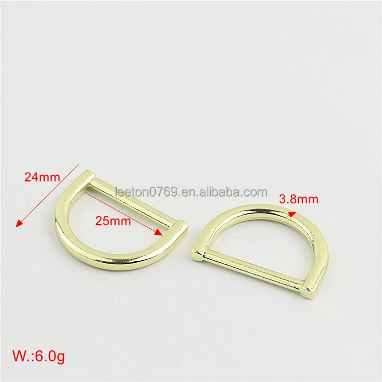 Stock supply 1.0inch 25mm  5 colors  good quality zinc alloy horseshoe D buckle for leather  bags