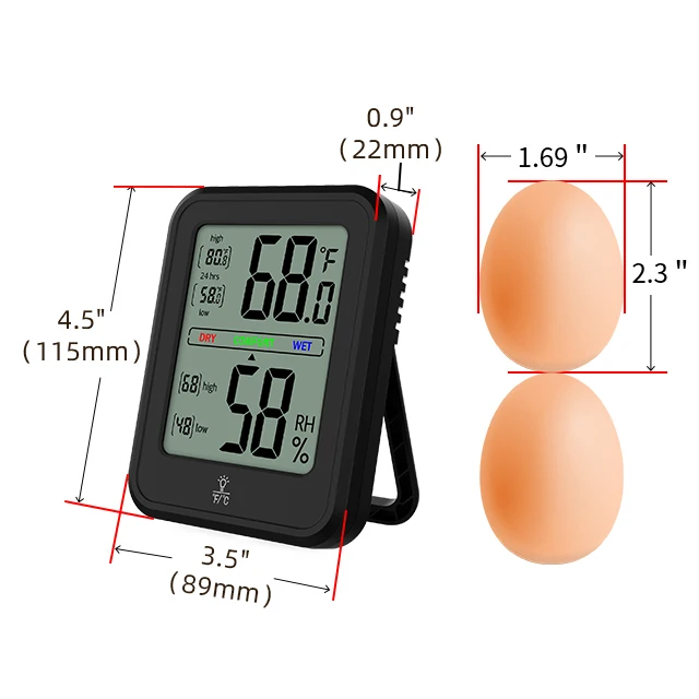 Digital Hygrometer Indoor Thermometer Humidity Meter Room Thermometer Temperature and Humidity Monitor