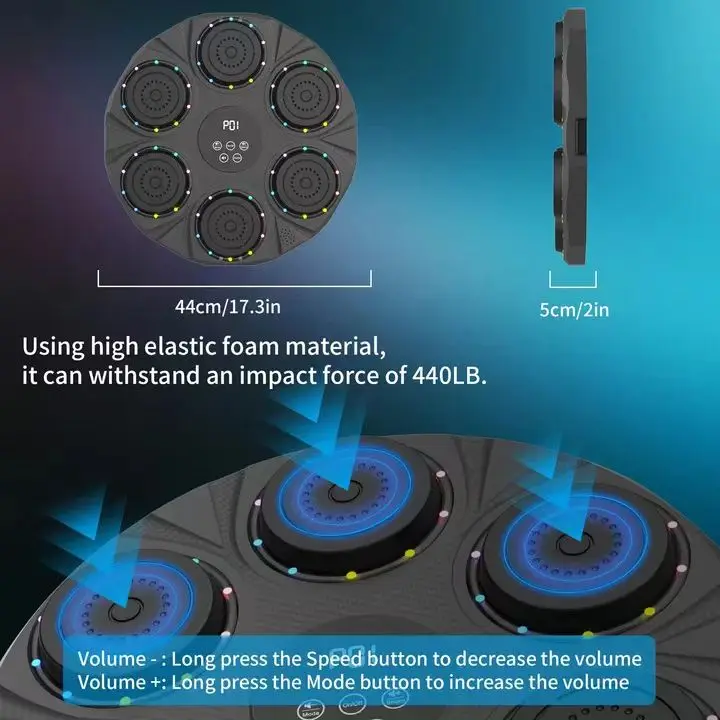 RS New Boxing Training Punching Equipment Wall Mounted Kick Punching Wall Target Boxing Machine Electronic Music Boxing Machine