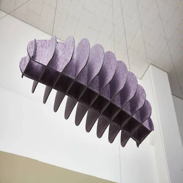 Eco Friendly Decorative Sound Absorber Polyester Panels Art Board Interior Decor Interior Decoration Sound Absorber Modern B&B