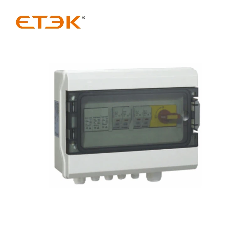 ETEK Solar Combination Box 4 Input 2 Input 10input with SPD and Fuse Solar System DC PV Combiner Box