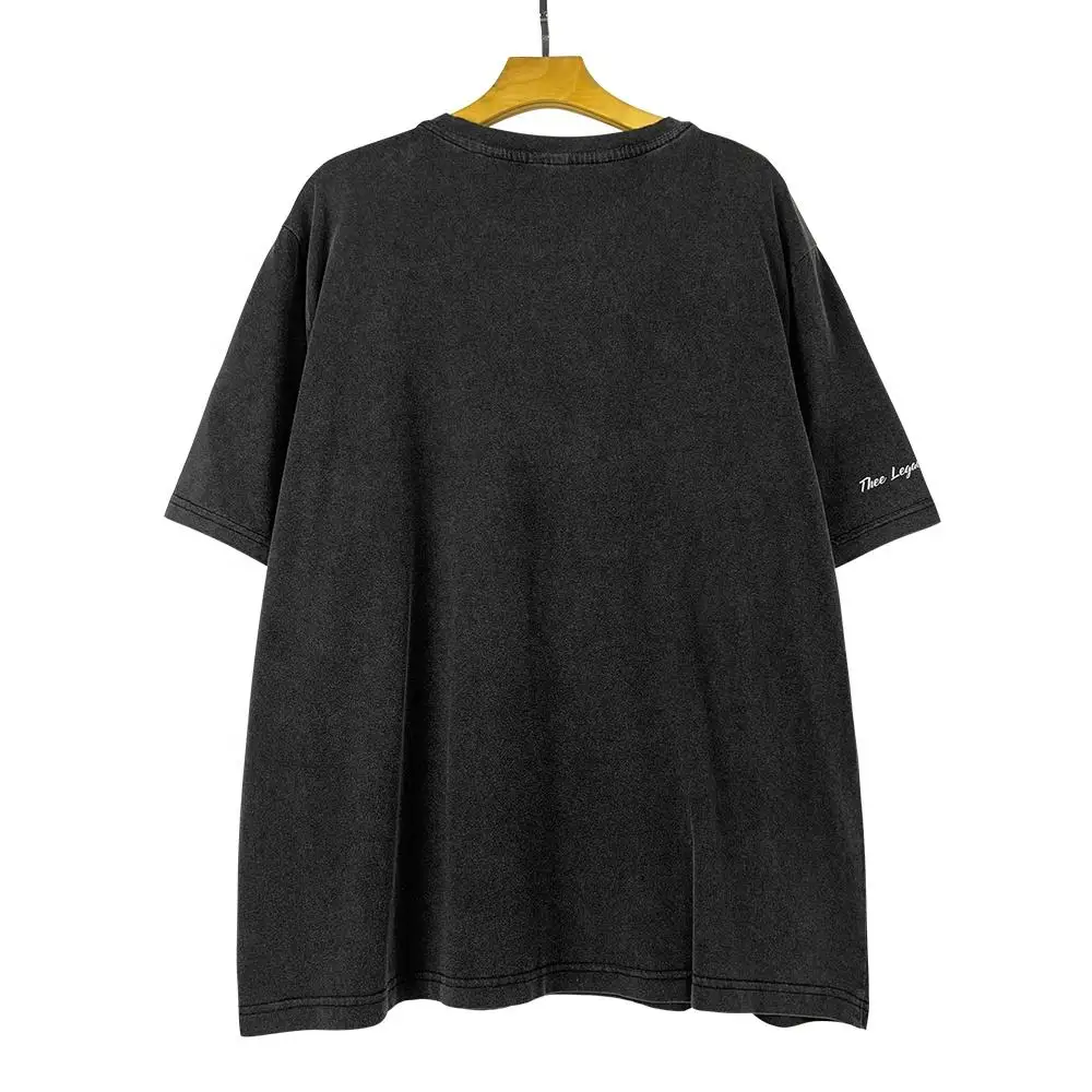 Manufacturers for customs clothes 100% cotton  dtg printing custom logo oversize black t-shirts for men