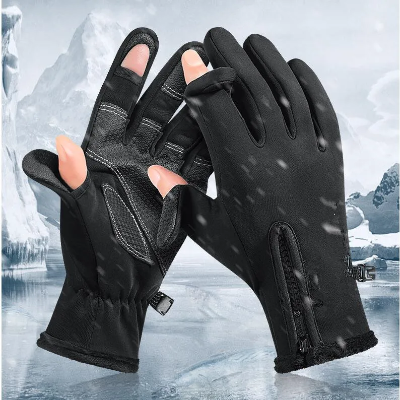 Flexible winter gloves touchscreen texting gloves waterproof ice fishing hand gear