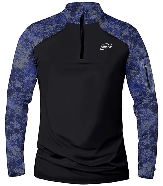 OEM Custom Logo Color Regular Fit Pullover 1/4 Zip Hoodie Lightweight Waterproof 100% Polyamide Outdoor Jacket for Men