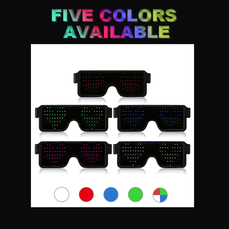 OEM magic party shutter  USB rechargeable light up eye LED glasses Neon glasses