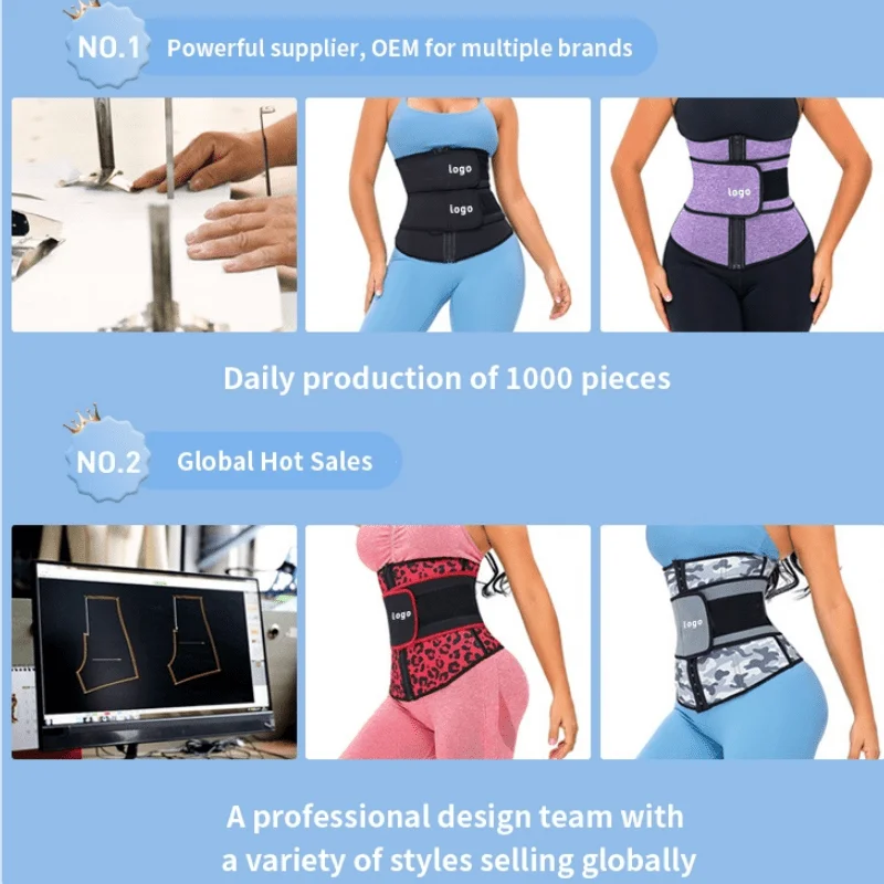 Dropshipping Private Label  Pink Waist Trainer Shaper Tummy Control Double Belt 9 Steel Bones Latex Waist Trainer Women