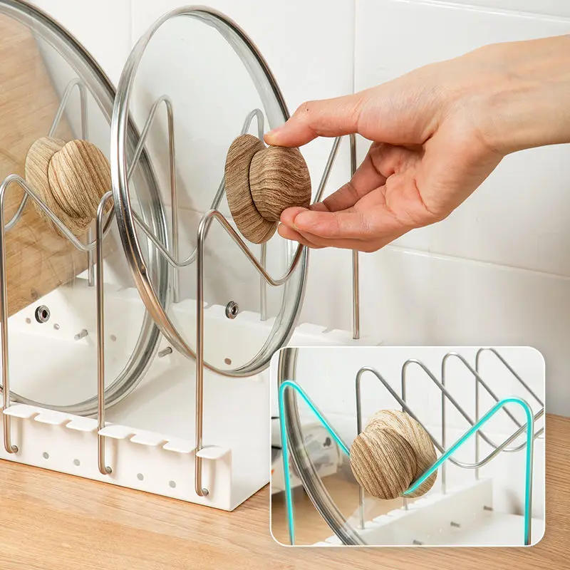 Nordic Tier Kitchen Household Multi-functional Metal Art Storage Rack Storage Organizer Pot Lid Rack