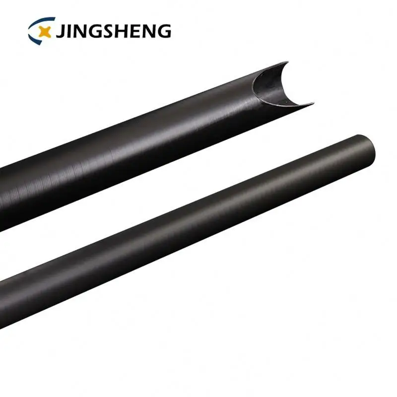 Custom Black Carbon Fiber Vinyl fibra de carbono Tubing
