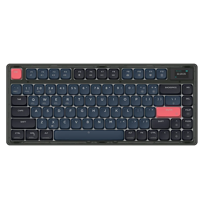 Ajazz AK832Pro 81Keys With TFT Color Screen Wireless BT Three-Mode Keyboard Outemu Low Profile Switch For Office