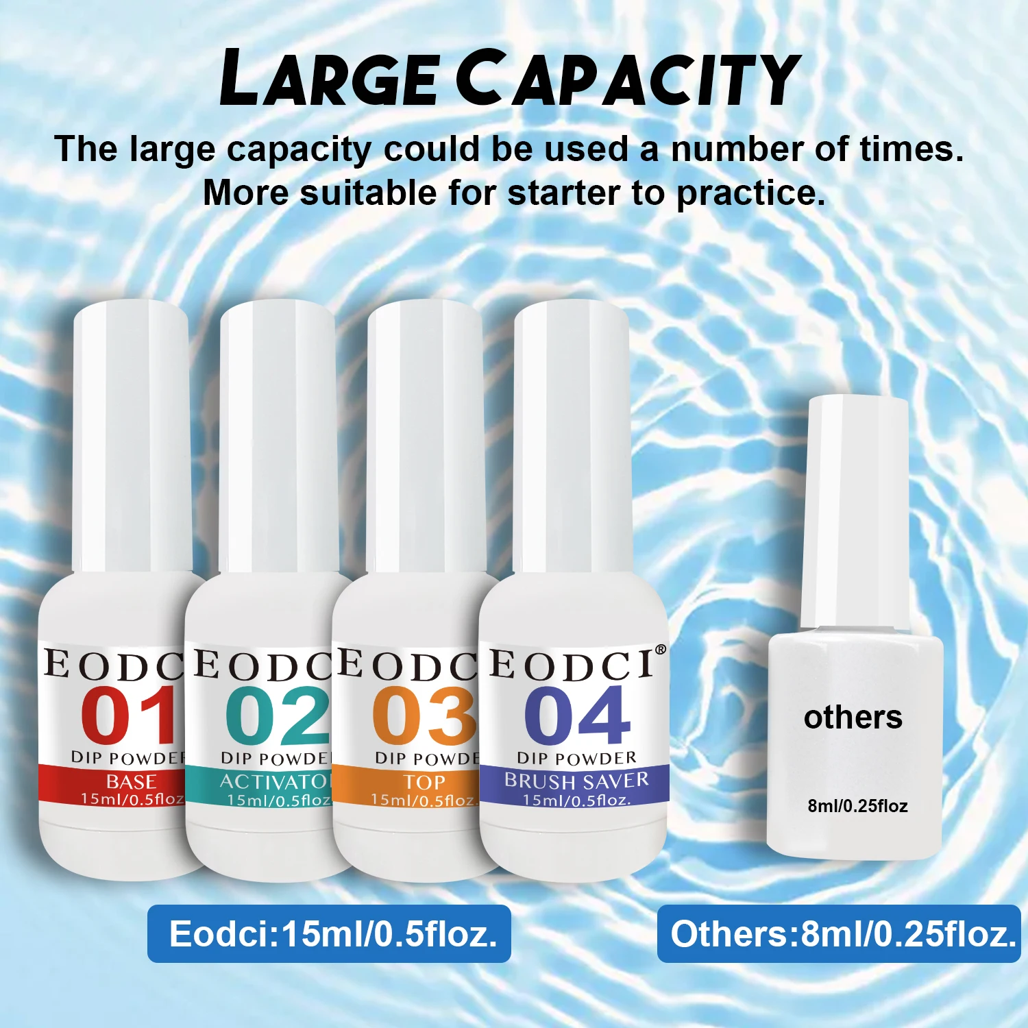 Nail Art Beauty Powder 6 Colors Dipping Powder Nail Kit(Dip Powder&Dip Base Top& Nail Brush)