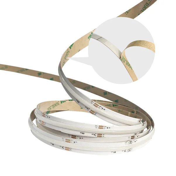 Cob Rgb Led Strip Light 14w High Quality Colorful 5m 24v Smart Cob Led Strip 840leds/m High Brightness Flexible Led Light