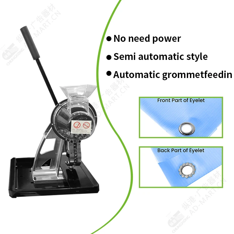 Shanghai Chungkong semi automatically grommet machine eyelet punching machine for 10mm eyelet