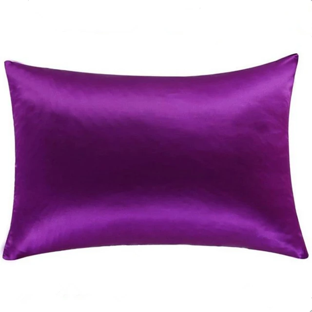 Wholesale Soft Feeling Peaceful Material Good Quality 19m/m Silk Satin Pillowcase Queen Size with Hidden Zipper Style