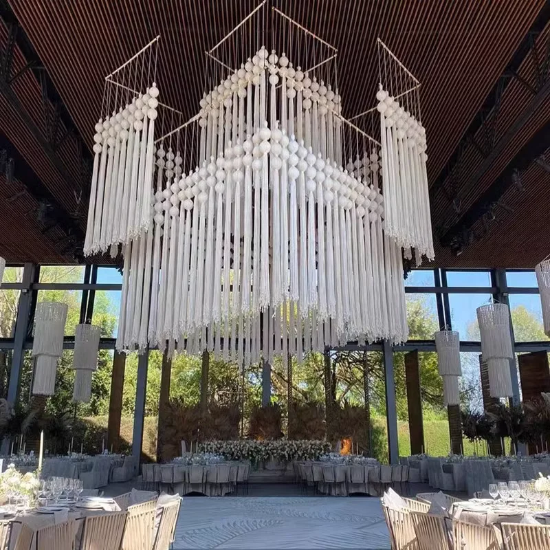 Hot Selling wedding decoration supplies Tapestry Bohemian macrame wedding backdrop Wedding Decoration