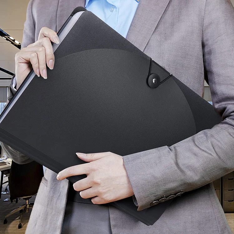 Pocket Expanding File Folder with Sticky Labels, Accordion File Folder Document Organizer Expanding File Folder