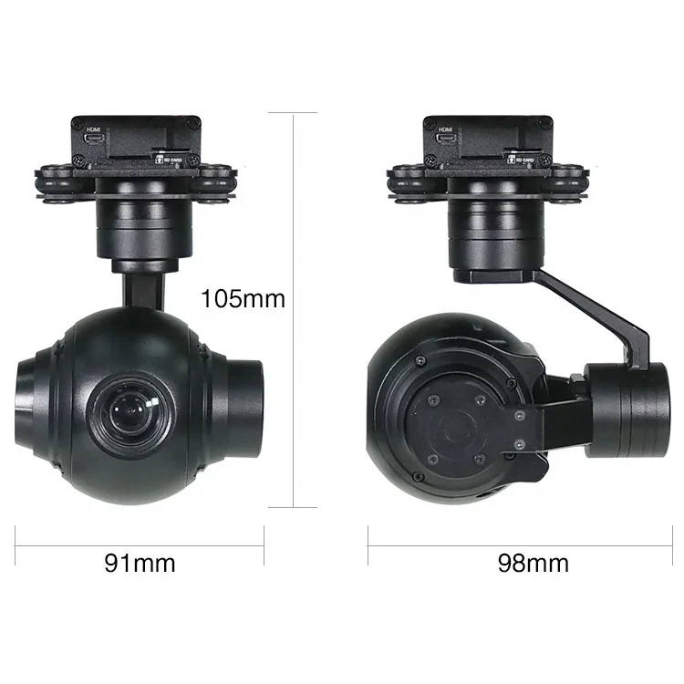 SEEKER-10 V2 10X Optical Zoom UAV Drone Camera with 3-axis Gimbal for Public Security Monitoring