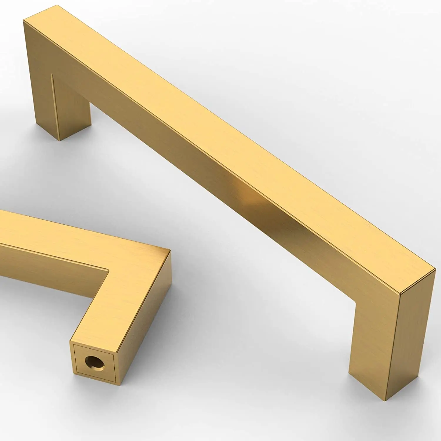 Wholesale Modern Drawer Cabinet Handle Brushed Golden Finish Kitchen Cabinet Door Pulls Kitchen Cabinet Handles