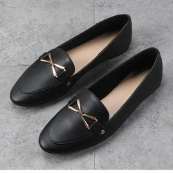 Ladies simple ballerina pump flat loafer shoes