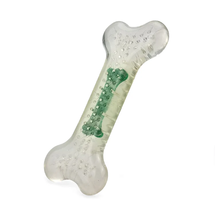 Beef / bacon / chicken / milk/ mint flavor soft TPR Dog Bone Chew Toy Dog Game Play Bite Resistant Puppy Pet Toy Accessories