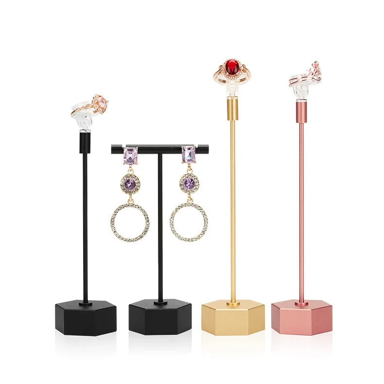 Wholesale metal jewelry display stand hanging jewelry earrings holder ring display stand for jewelry shop