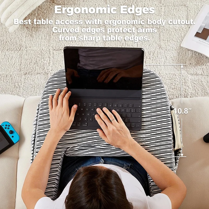 Manufacture Memory Foam Wedge Laptop Lap Desk Armrest Arm Rest Gaming Cojin de Lectura Lesekissen Reading Pillow for Bed Lap